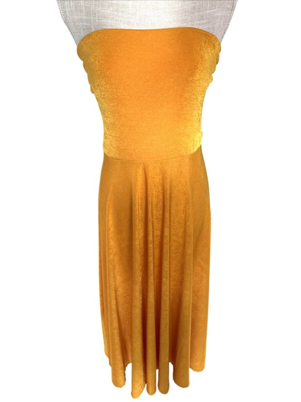 Maeve By Anthropologie Womens Orange Strapless Midi Dress XL